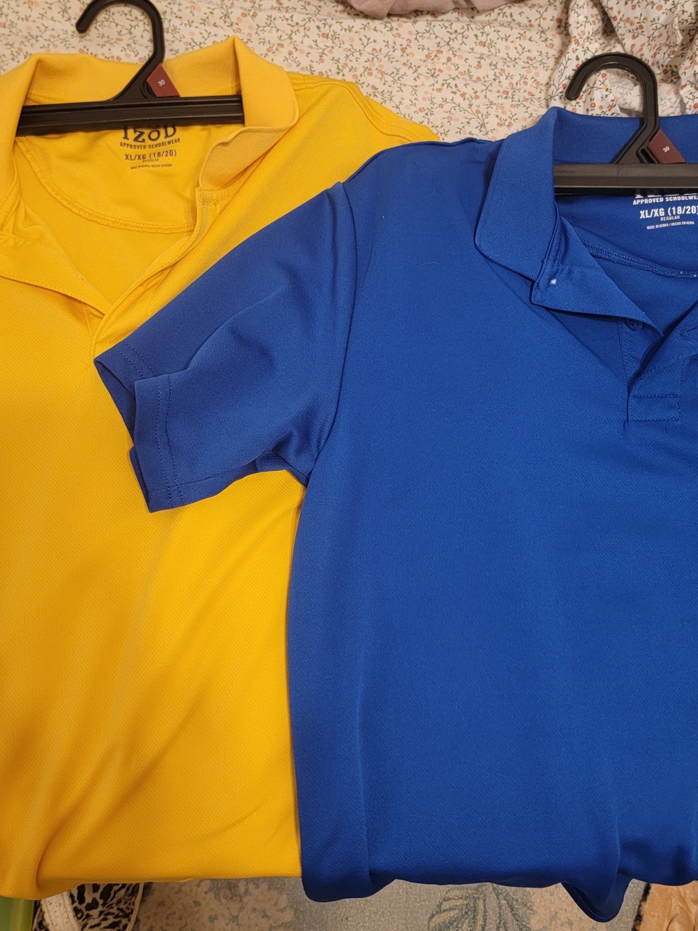 Izod Men’s Short-Sleeve Polo Pair in Bright Yellow and Royal Blue